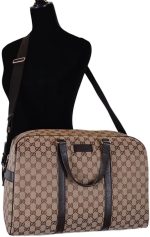 Gucci Duffle Travel Militare GG Beige Ebony Tmoro Bag Handbag Italy New - Image 2