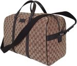 Gucci Duffle Travel Militare GG Beige Ebony Tmoro Bag Handbag Italy New - Image 3
