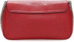Gucci Soho Interlocking GG Red Leather Chain Flap Shoulder Bag Handbag Italy New - Image 7