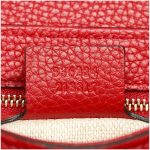 Gucci Soho Interlocking GG Red Leather Chain Flap Shoulder Bag Handbag Italy New - Image 8