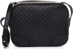 Gucci Bree GG Supreme Camera Case Black Leather Bag Handbag Mini Italy New