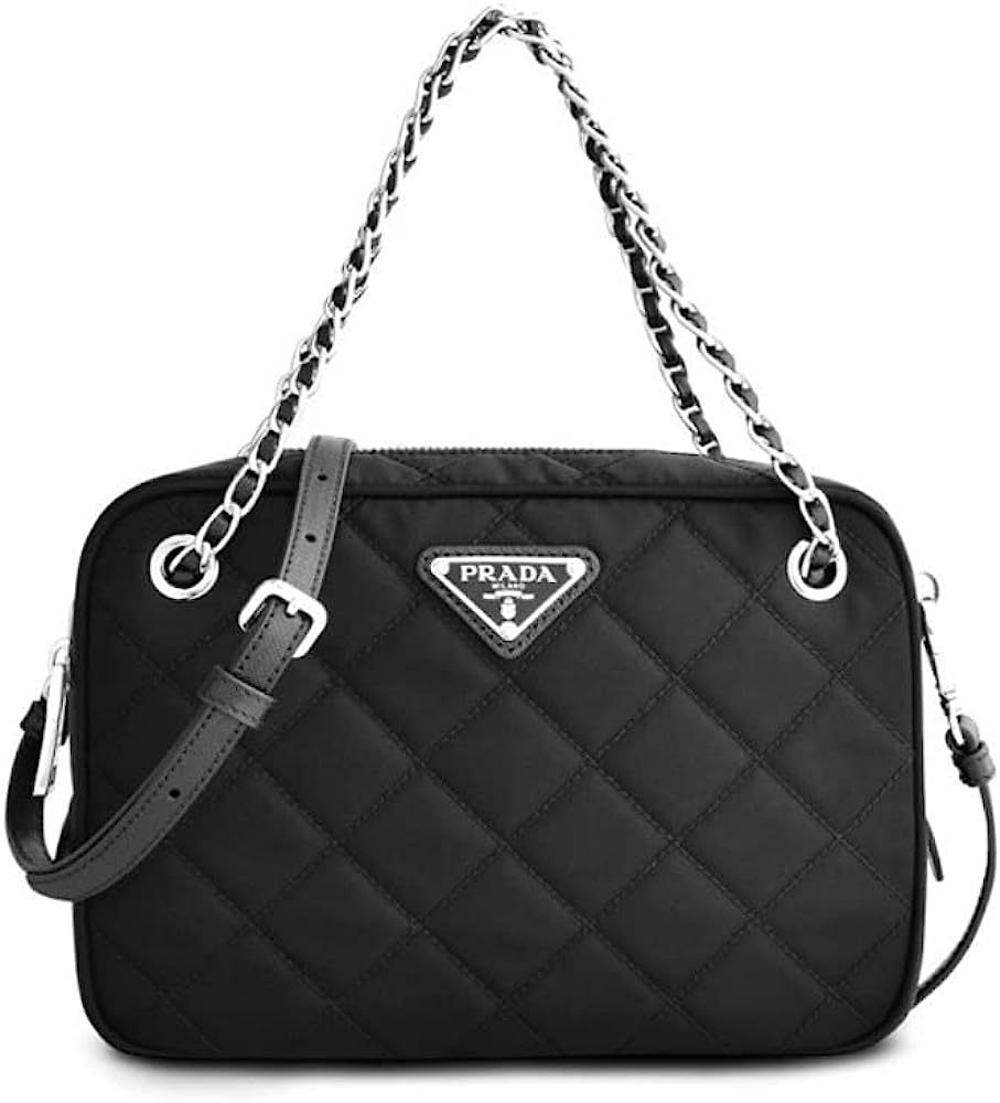 251024163817231_1 Prada Womens Bandoliera Black Tessuto Nylon Quilted Medium Crossbody Bag - Image 1