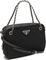 Prada Womens Bandoliera Black Tessuto Nylon Quilted Medium Crossbody Bag - Image 2