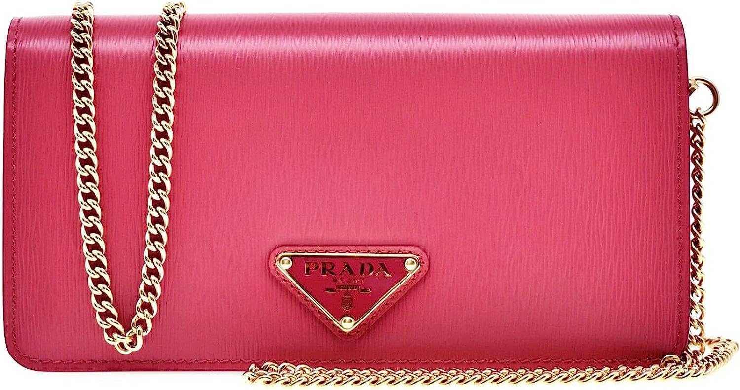 251024163817254_1 Prada Miniborse Peonia Pink Vitello Move Leather Crossbody Chain 1BP021 - Image 1
