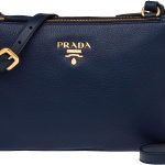 Prada Women's Navy Blue Vitello Phenix Crossbody 1BH046
