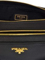 Prada Women's Black Bandoliera Vitello Phenix Leather Crossbody Bag 1BH079 - Image 8