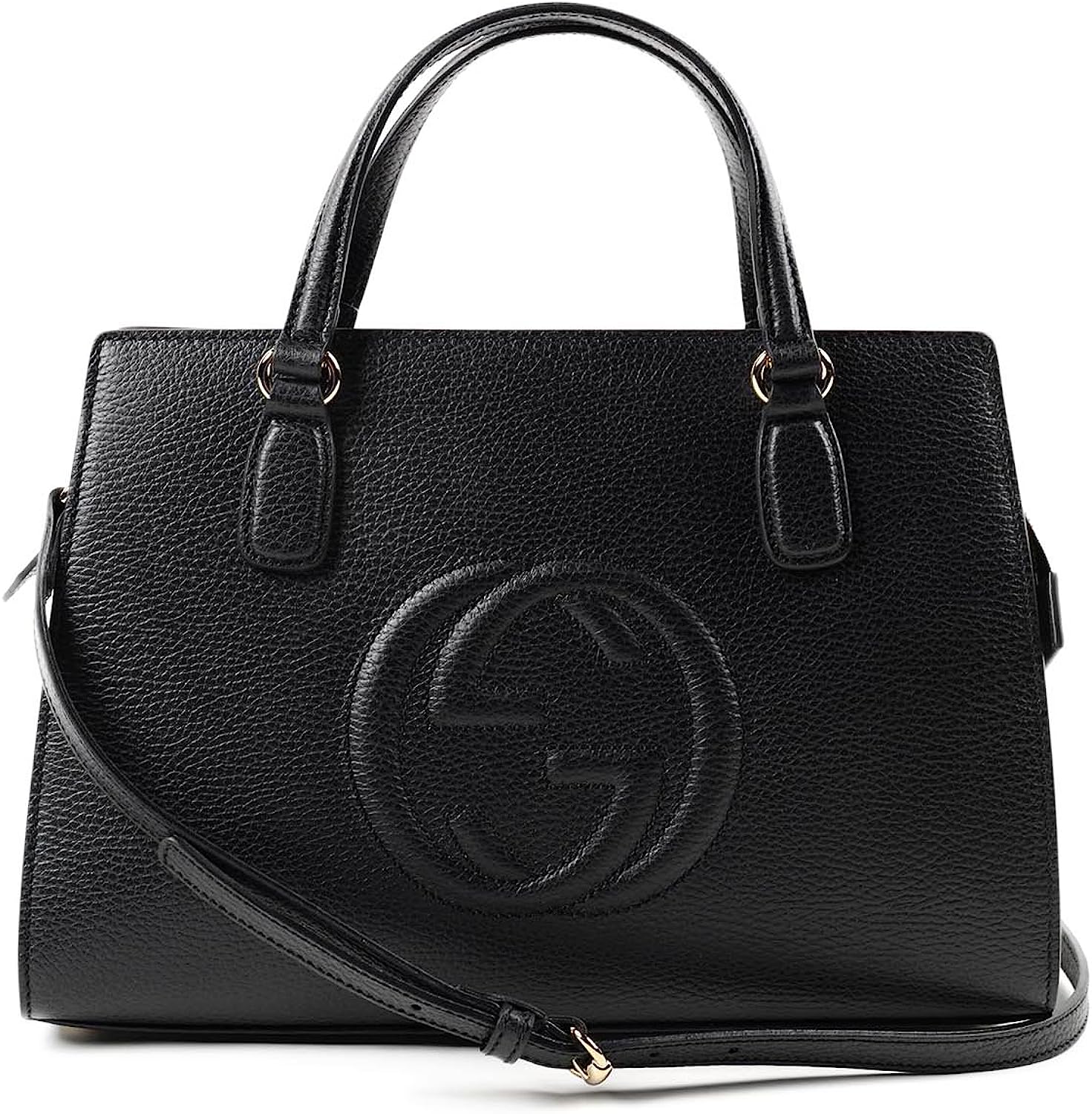 251024163822818_1 Gucci Soho Leather Satchel tote Structured Black Shoulder Bag New - Image 1