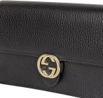Gucci Interlocking Camelia Wallet Chain Marmont Leather Silver Handbag Italy NEW - Image 4