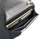 Gucci Interlocking Camelia Wallet Chain Marmont Leather Silver Handbag Italy NEW - Image 5