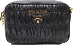 Prada Bandoliera Nero Black Nappa Gaufre'1 Quilted Leather Handbag 1BH112 - Image 3
