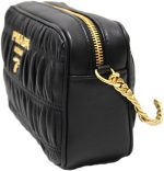 Prada Bandoliera Nero Black Nappa Gaufre'1 Quilted Leather Handbag 1BH112 - Image 6