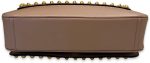 Prada Pattina Glace Calf Leather Cammeo Beige Pattina Studded Handbag - Image 4