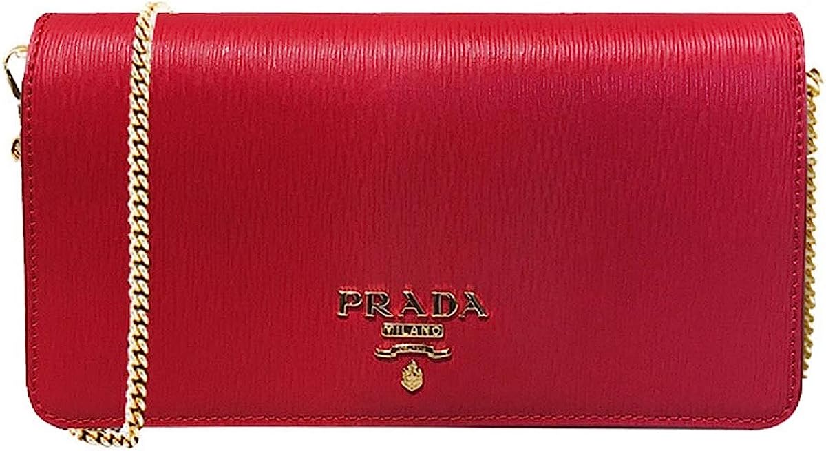 251024163822845_1 Prada Miniborse Lacca Red Vitello Move Leather Crossbody Chain 1BP021 - Image 1