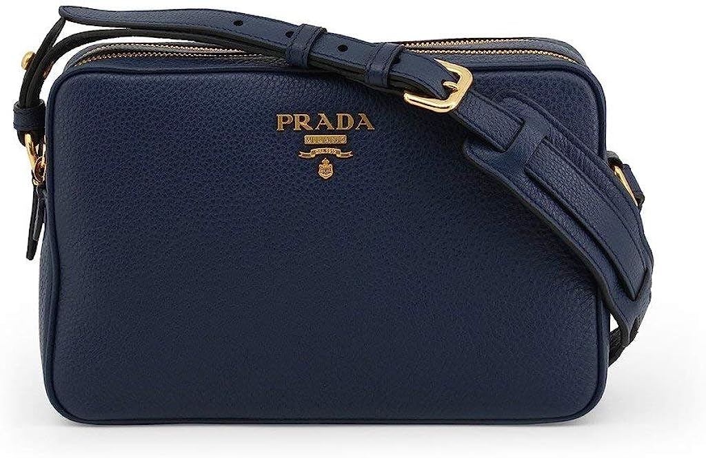 251024163822852_1 Prada Women's Navy Blue Vitello Phenix Leather Crossbody 1BH079 - Image 1