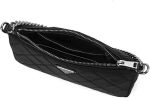 Prada Quilted Tessuto Nylon Chain Black Convertible Shoulder Bag 1BH026 - Image 6