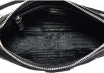 Prada Quilted Tessuto Nylon Chain Black Convertible Shoulder Bag 1BH026 - Image 7