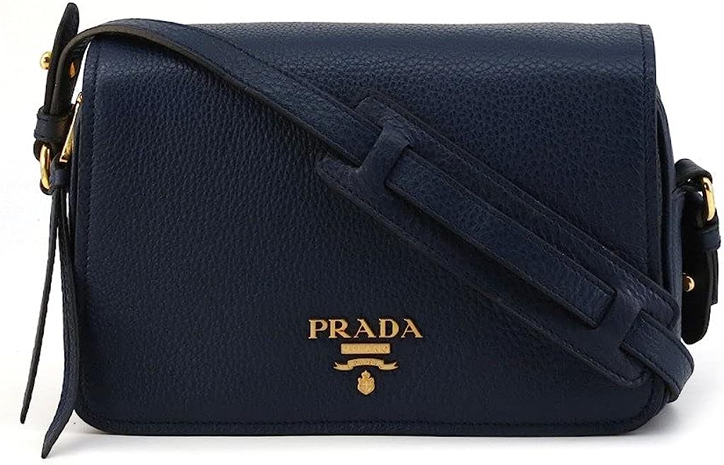 251024163837928_1 Prada Womens Vitello Phenix Shoulder Flap Navy Blue Leather Crossbody Bag 1BD163 (Navy Blue) - Image 1