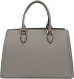 Prada Argilla Gray Saffiano Lux Leather Large Satchel Handbag 1BA228 - Image 3