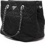 Prada Midnight Black Quilted Tessuto Chain Designer Shoulder Tote Bag for Women 1BG740 - Image 7