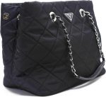 Prada Midnight Black Quilted Tessuto Chain Designer Shoulder Tote Bag for Women 1BG740 - Image 8