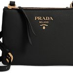 Prada Vitello Phenix Gold Hardware Black Crossbody 1BH046