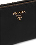 Prada Vitello Phenix Gold Hardware Black Crossbody 1BH046 - Image 5