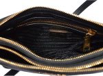 Prada Vitello Phenix Gold Hardware Black Crossbody 1BH046 - Image 7