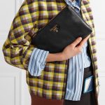 Prada Vitello Phenix Gold Hardware Black Crossbody 1BH046 - Image 9