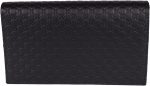 Gucci Women's Leather Micro GG Guccissima Mini Crossbody Wallet Bag Purse (Black) - Image 4