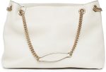 Gucci Soho Ivoire Ivory Gold Double Chain Soft Hobo Leather Shoulder Bag Italy Authentic New - Image 3