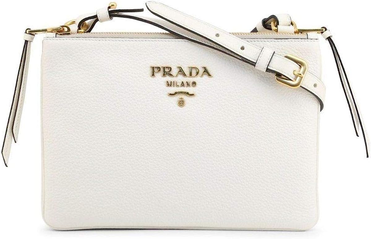 251024163852121_1 Prada White Leather Vitello Phenix Crossbody Bag 1BH046 - Image 1