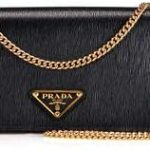 Prada Womens Miniborse Black Vitello Move Small Leather Crossbody 1BP021