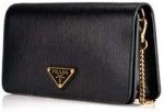 Prada Womens Miniborse Black Vitello Move Small Leather Crossbody 1BP021 - Image 7