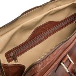 Maxwell Scott | Mens Luxury Leather Medium Weekend Bag | The FleroM | Handmade In Italy | Chestnut Tan Brown - Image 6
