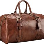 Quality Leather Medium Weekend Bag | The FleroM | Handcrafted In Italy | Chestnut Tan Brown
