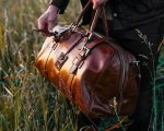 Quality Leather Medium Weekend Bag | The FleroM | Handcrafted In Italy | Chestnut Tan Brown - Image 7