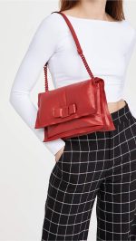 SALVATORE FERRAGAMO Women's Viva Bow Bag, Lipstick, Red, One Size - Image 3