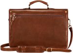 Maxwell Scott | Mens Luxury Leather 17” Laptop Briefcase Satchel | The Loreto Large | Business Travel Bag - Image 4