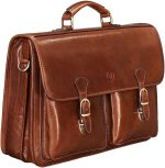 Maxwell Scott | Mens Luxury Leather 17” Laptop Briefcase Satchel | The Loreto Large | Business Travel Bag - Image 6