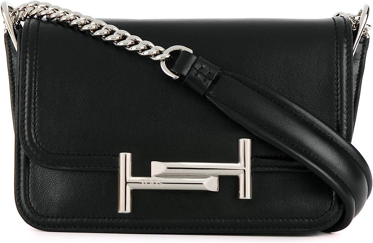 251029130236173_1 Tod's Mini Double T Shoulder Bag Black Ladies Handbag XBWAMUB0101 - Image 1