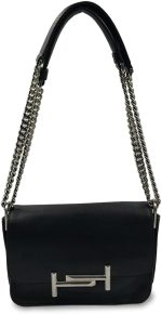 Tod's Mini Double T Shoulder Bag Black Ladies Handbag XBWAMUB0101 - Image 2