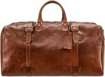 Luxury Leather Extra Large Travel Bag | The FleroEL | Handcrafted In Italy | Chestnut Tan Brown