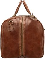 Luxury Leather Extra Large Travel Bag | The FleroEL | Handcrafted In Italy | Chestnut Tan Brown - Image 5