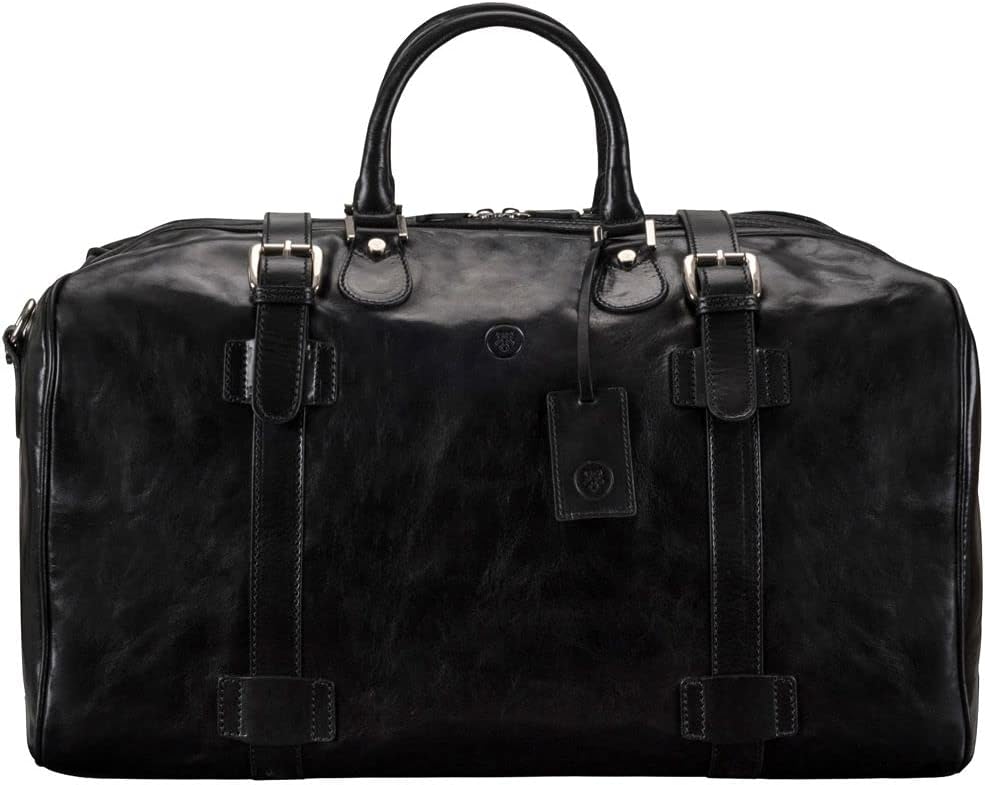 251030122056224_1 Maxwell Scott | Mens Luxury Leather Large Duffle Bag | The FleroL | Handmade In Italy | Chestnut Tan Brown - Image 1