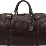Maxwell Scott | Mens Quality Leather Extra Large Travel Bag | The FleroEL | Handmade In Italy | Chestnut Tan Brown