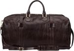 Maxwell Scott | Mens Quality Leather Extra Large Travel Bag | The FleroEL | Handmade In Italy | Chestnut Tan Brown - Image 3