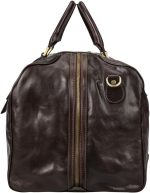Maxwell Scott | Mens Quality Leather Extra Large Travel Bag | The FleroEL | Handmade In Italy | Chestnut Tan Brown - Image 4