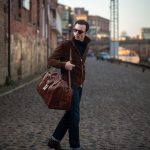 Maxwell Scott | Mens Quality Leather Extra Large Travel Bag | The FleroEL | Handmade In Italy | Chestnut Tan Brown - Image 9