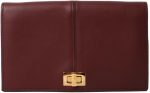 FENDI Peekaboo Brown Leather Zucca Chain Wallet Clutch Bag 8M0414 - Image 2