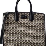 SALVATORE FERRAGAMO Studio Box Monogram Print Tote Bag